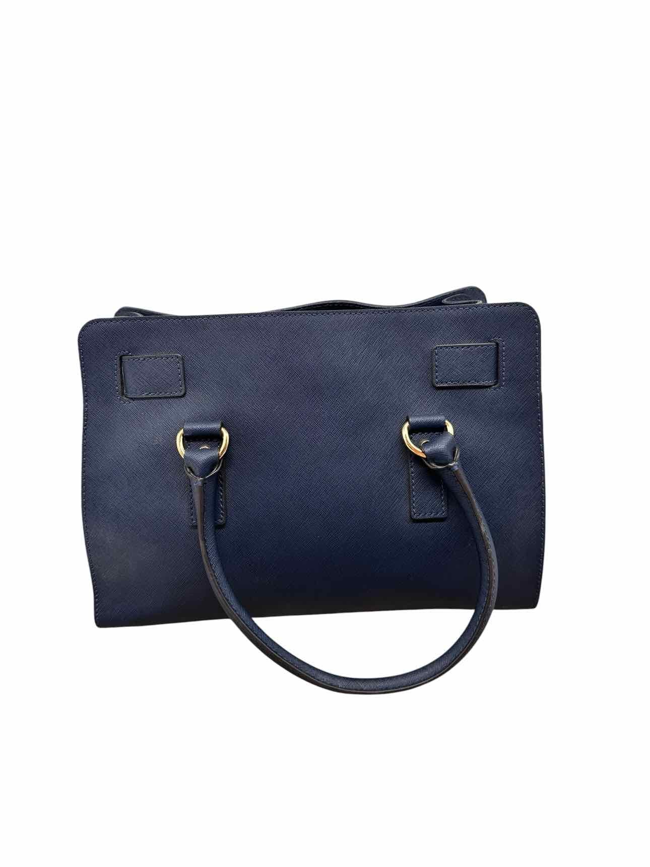 Michael Kors Hamilton Medium Satchel Navy Leather Satchel