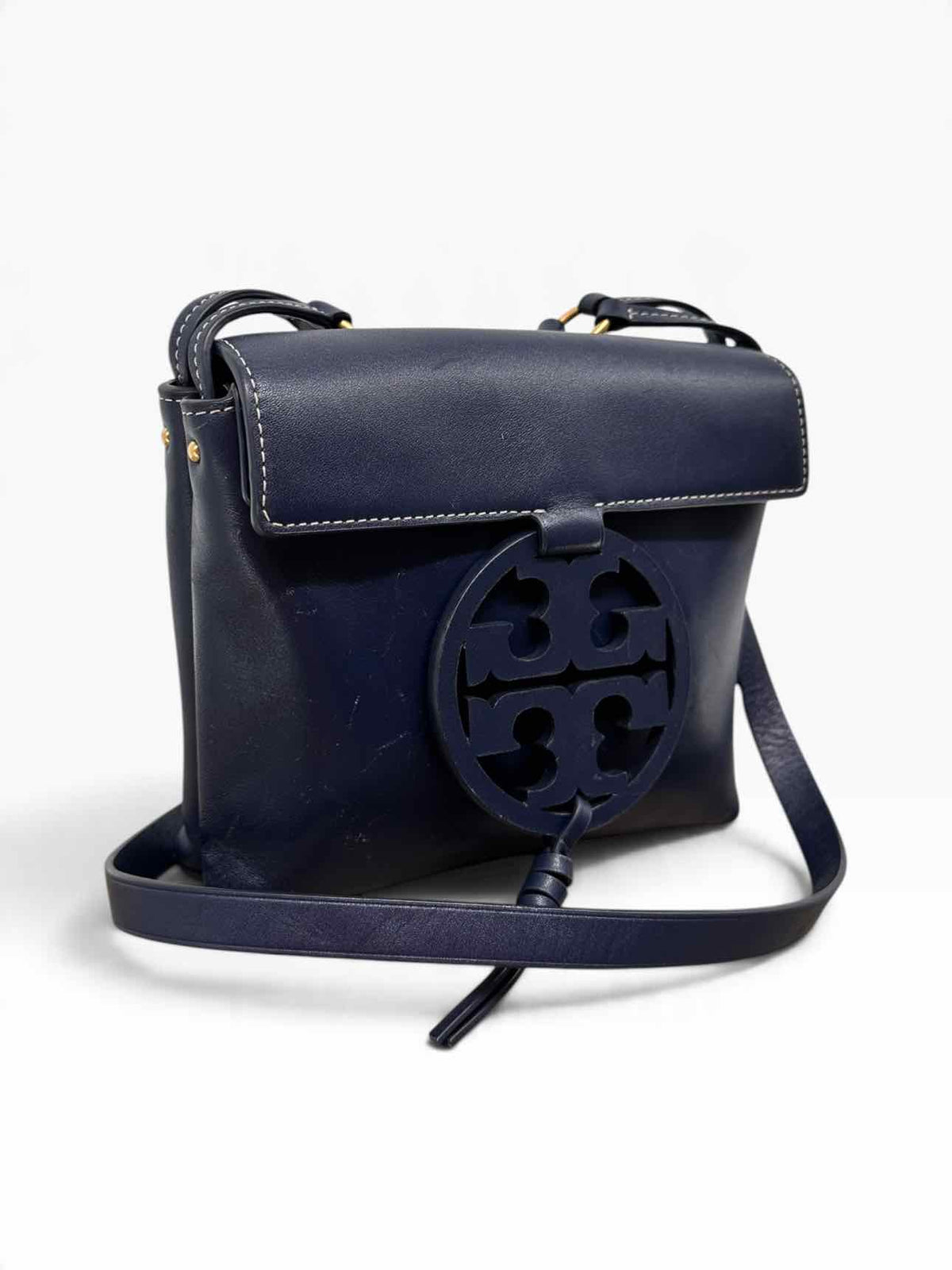 Tory Burch Miller Navy Leather Crossbody  **AS IS**