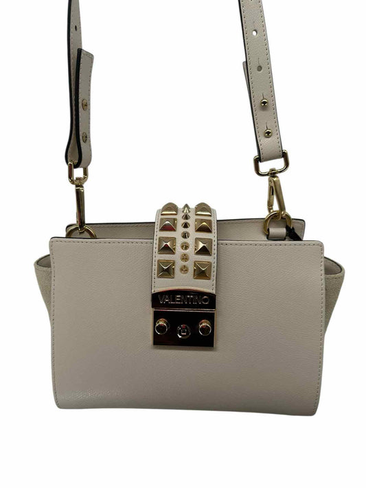 Valentino Kiki Palmellato Off-White Leather Satchel  **NEW**