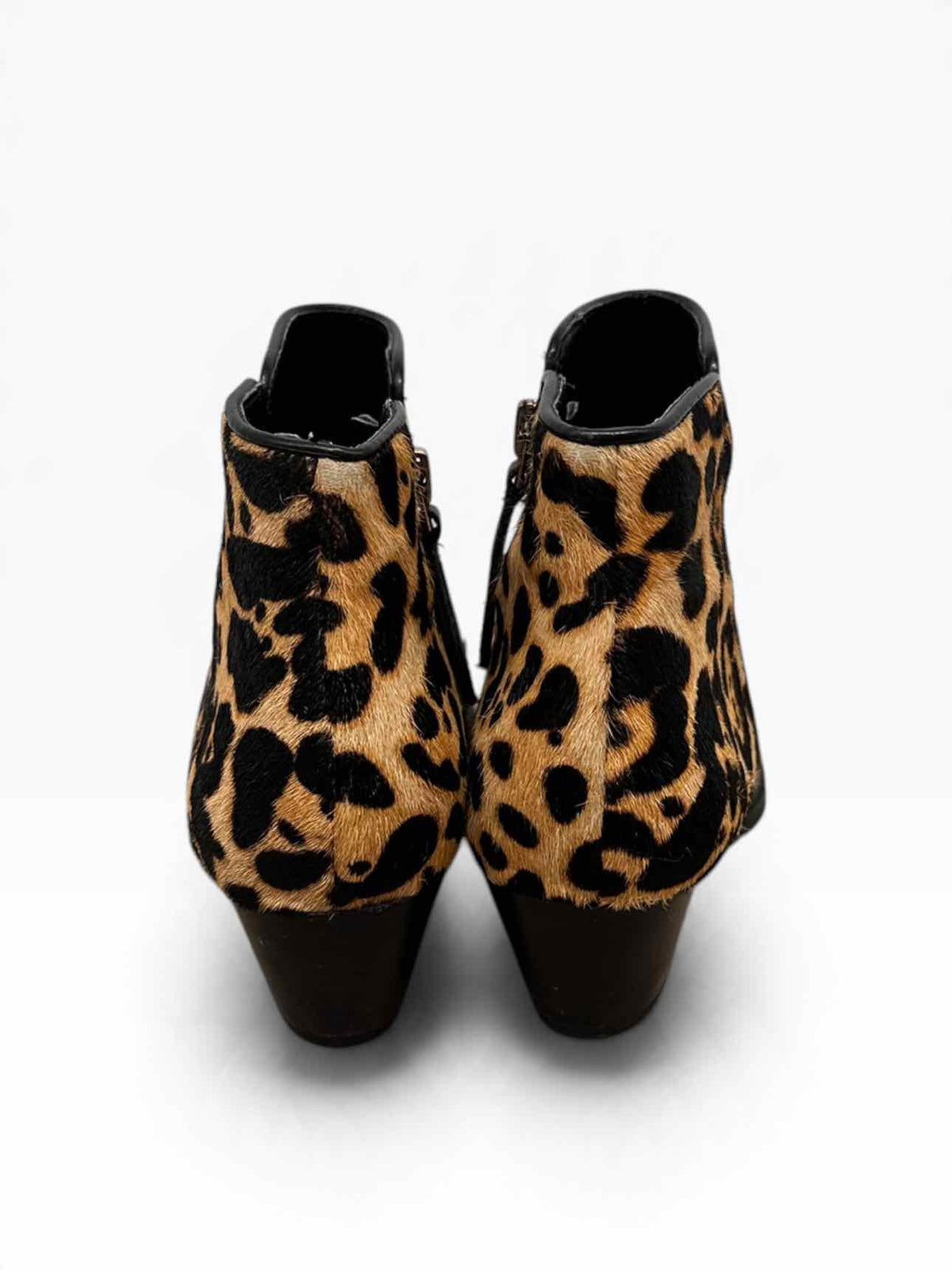 Franco Sorto Black Quasar Bootie w/ Calf Hair Shoe Size 6