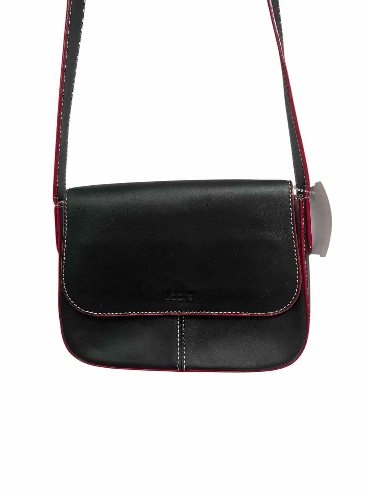 Lodis Black Leather Crossbody