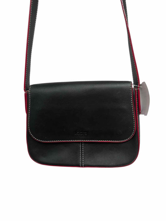 Lodis Black Leather Crossbody