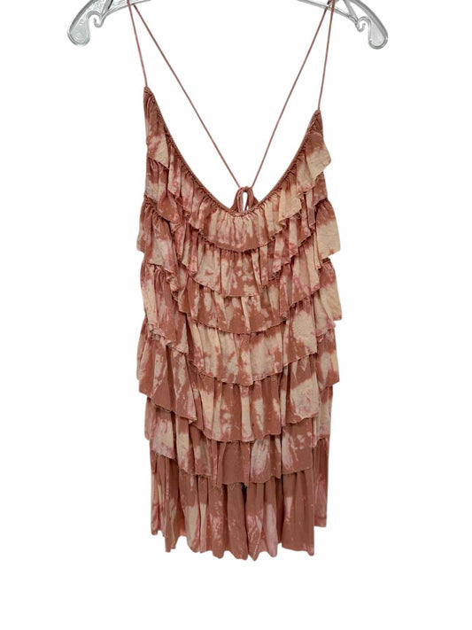 Free People Ruffle Mania Tank Pink Size L **NEW**