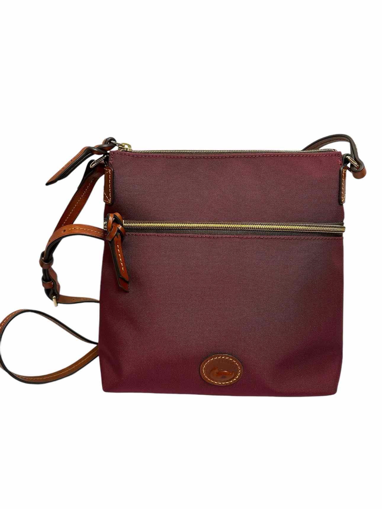 Dooney & Bourke Burgundy Canvas Crossbody