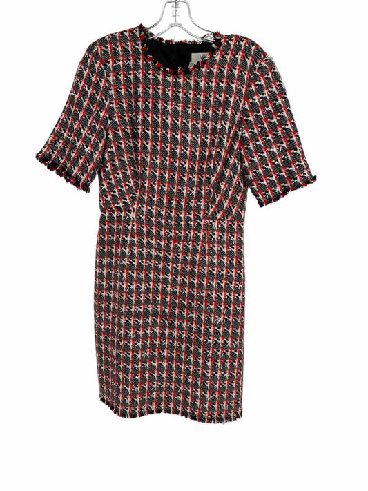 L.K. Bennett Linton Danna Tweed Dress Red Print Size 6