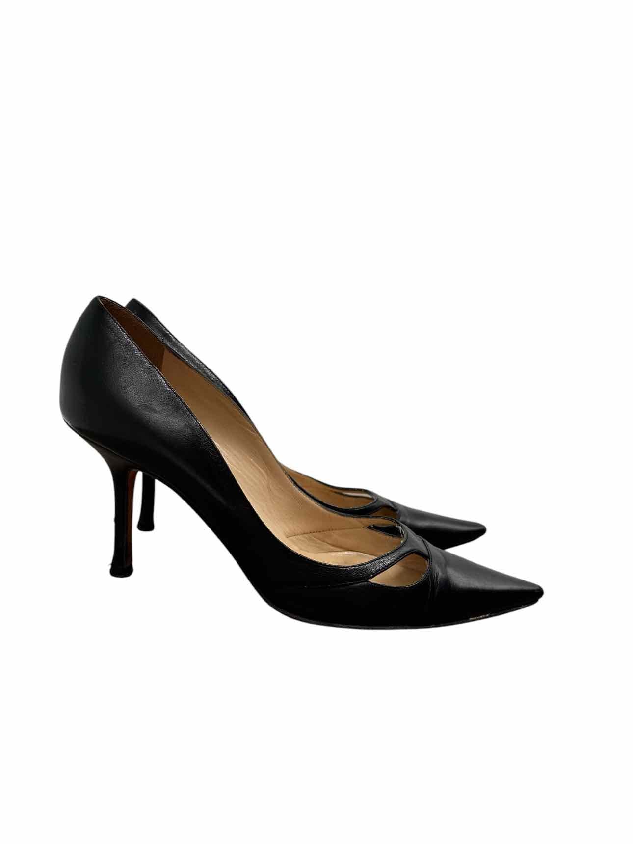 Jimmy Choo Black Vintage Margo Cutout Stiletto Pumps Shoe Size 10 **AS IS**
