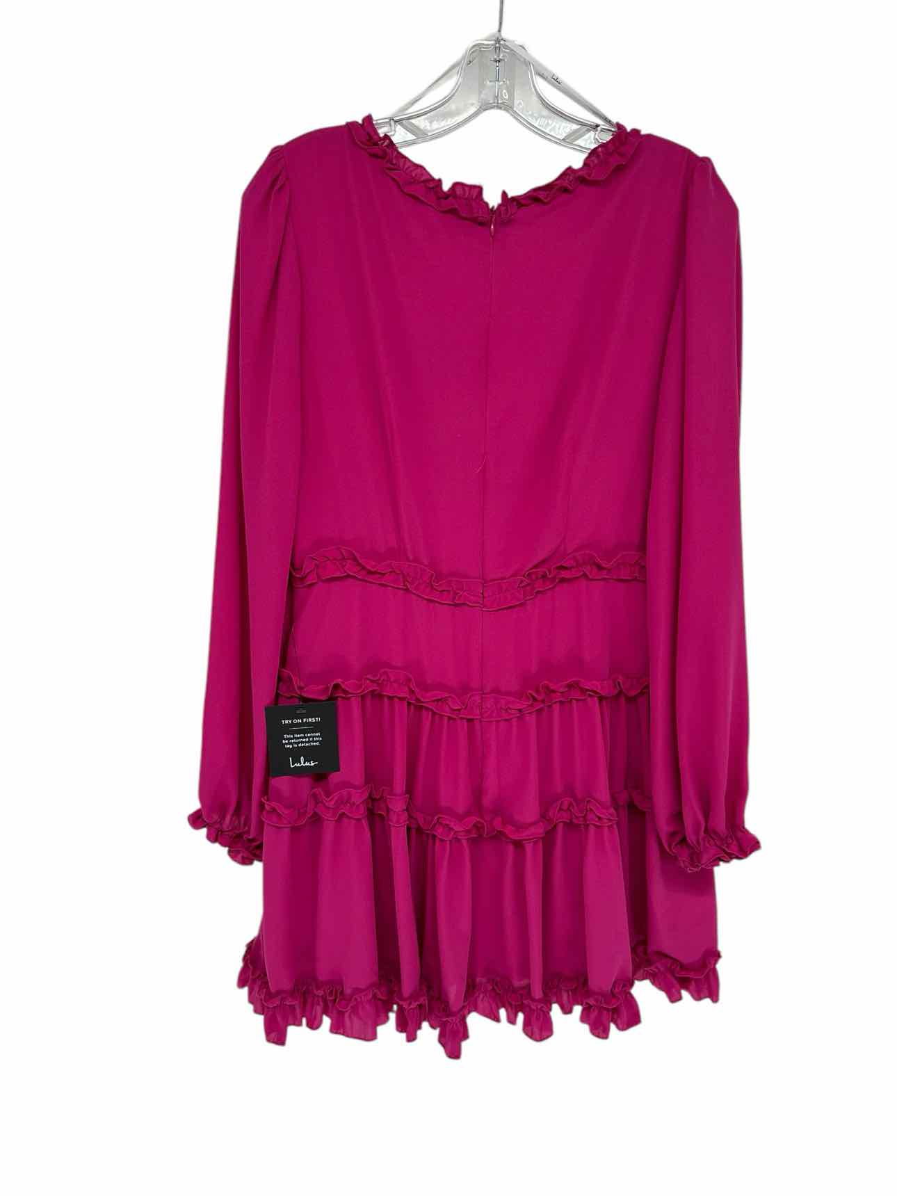 Lulus Fuschia Long Sleeve Dress Size M **NEW**