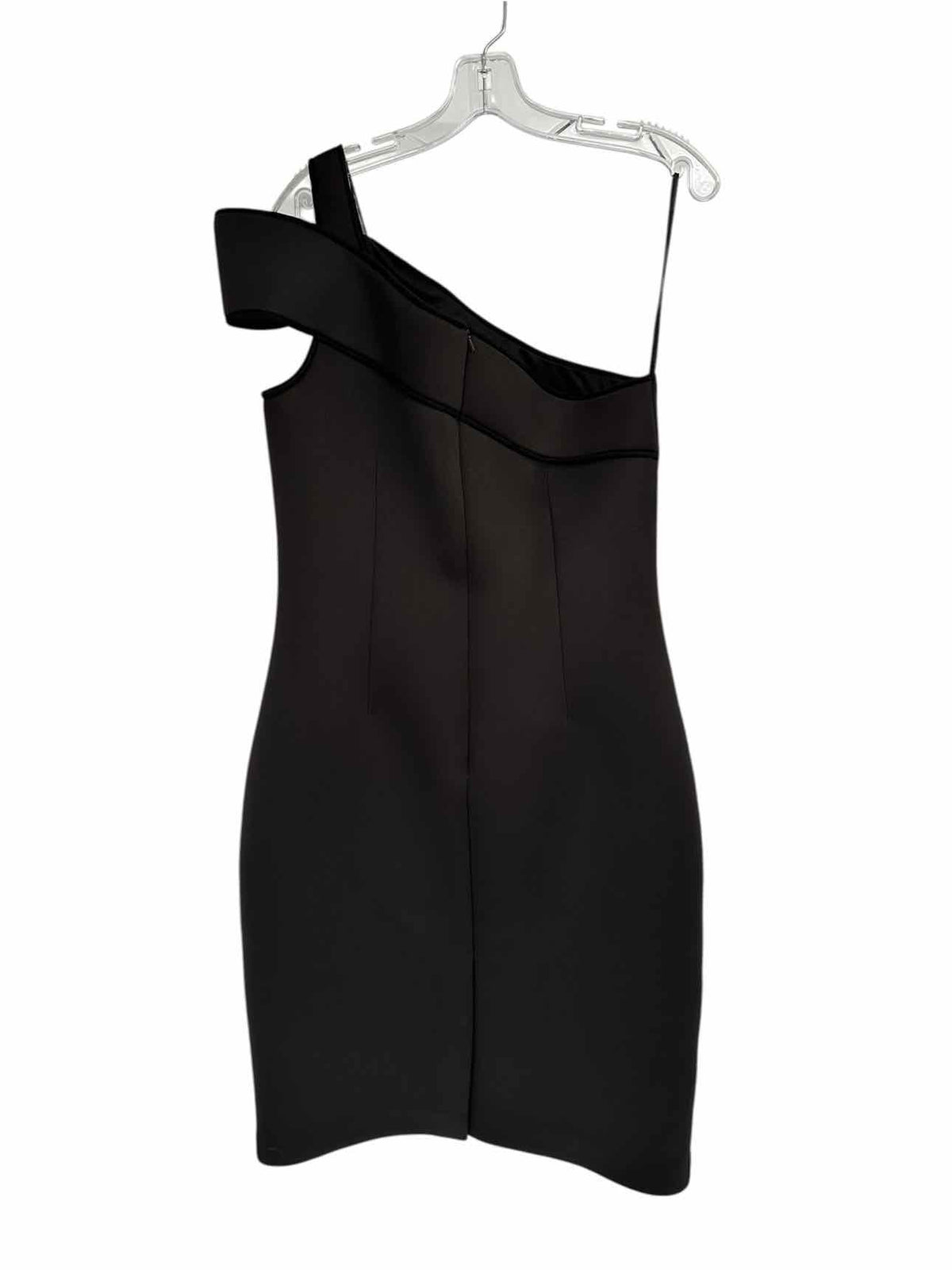 Nero by Jatin Varma Black Colorblock One Shoulder Dress Size 12