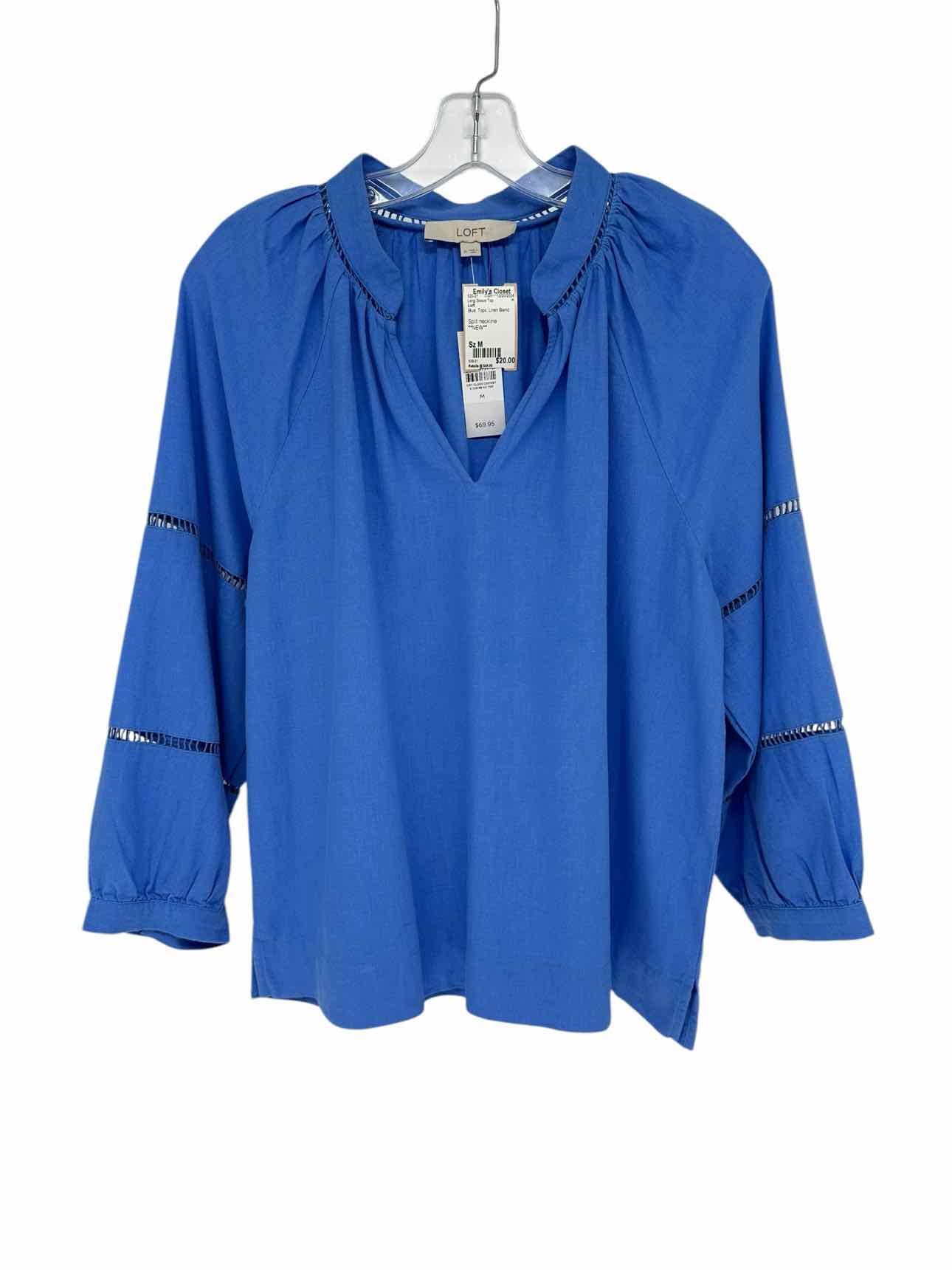 Loft Blue Long Sleeve Top Size M **NEW**