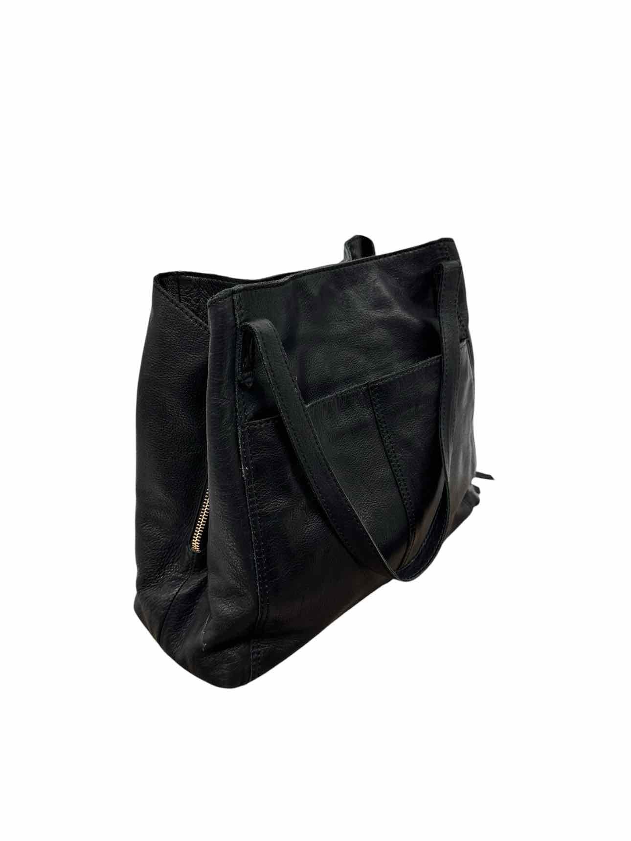 Margot Black Leather Marcy Tote