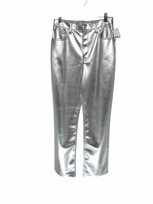 Abercrombie & Fitch The 90's Straight Ultra High-Rise Silver Pants Size 12