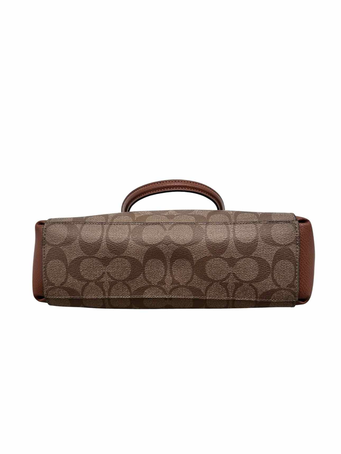 Coach Mini Christie Carryall Tan Coated Canvas Crossbody