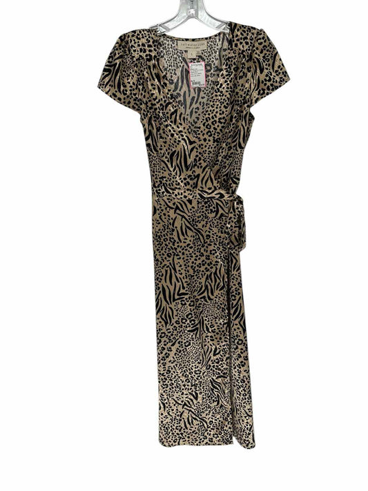 Saltwater Luxe Viola Short Sleeve Midi Wrap Dress Size S
