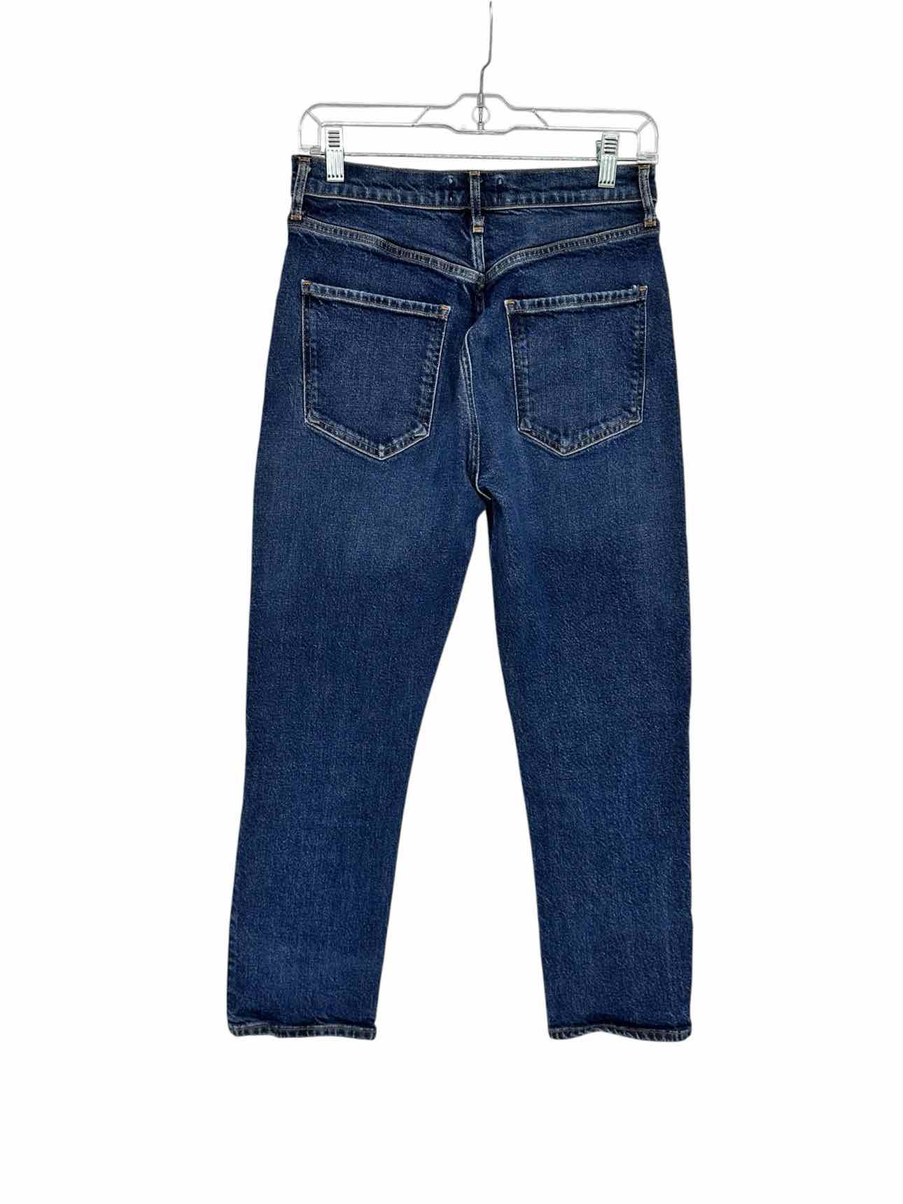 Agolde Blue Riley Crop Button Fly Jeans Size 6