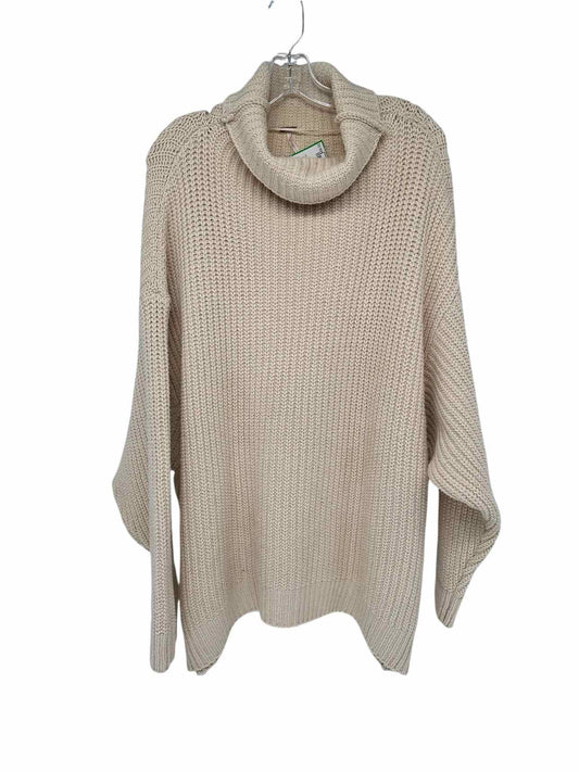 Free People Cream Swim Too Deep Oversized Sweater Size M