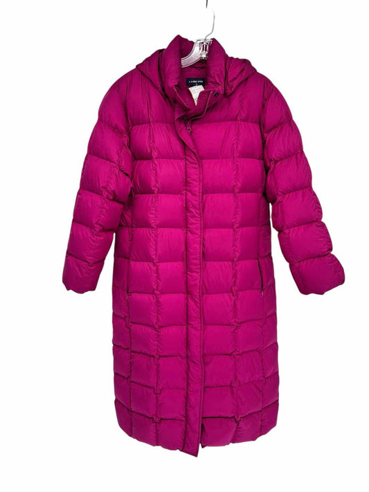 Land's End Long Down Puffer Raspberry Size M