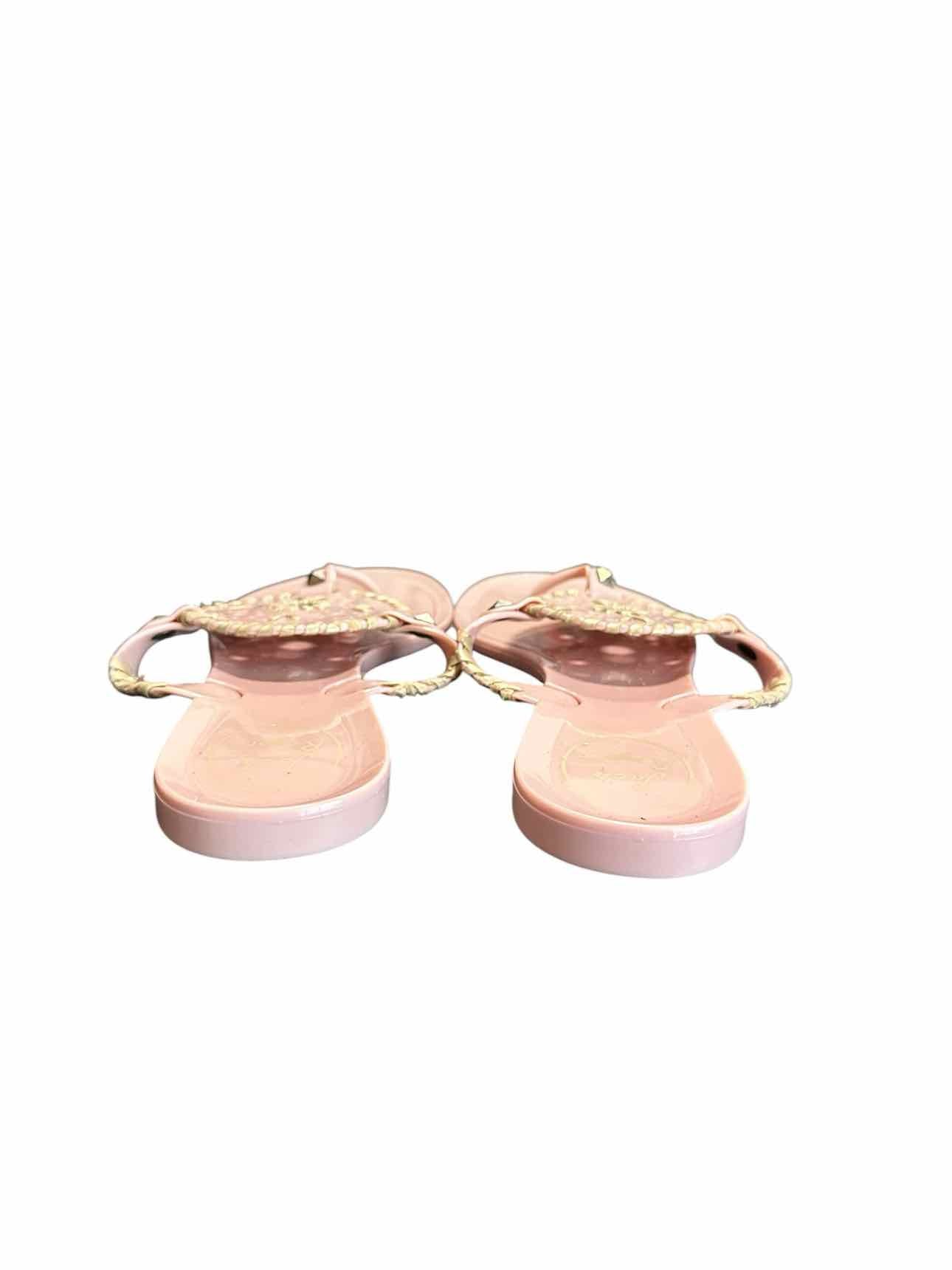 Jack Rogers Georgica Jelly Thong Sandal Blush Shoe Size 8