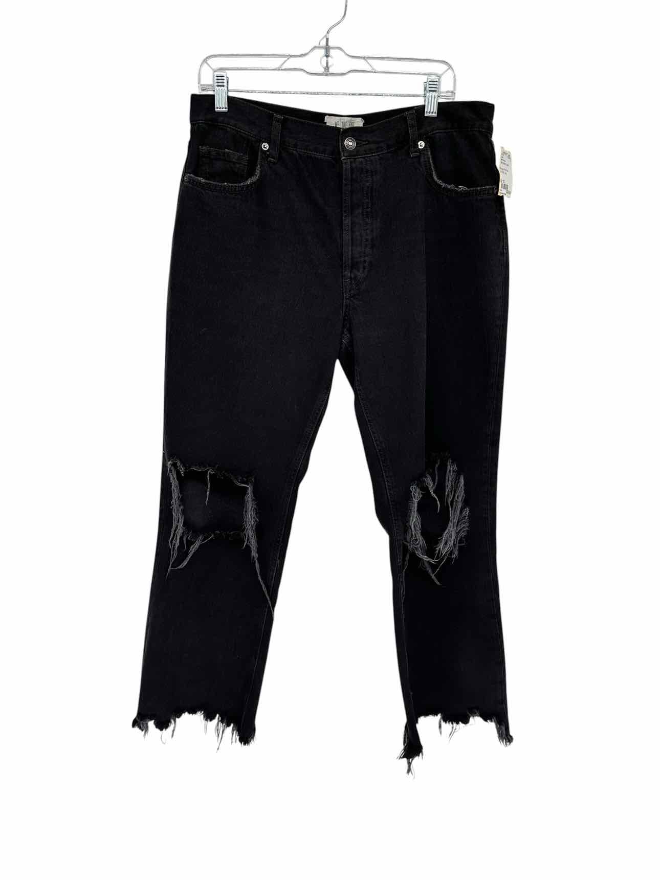 We The Free Maggie Mid-Rise Straight Leg Black Jeans  Size 10