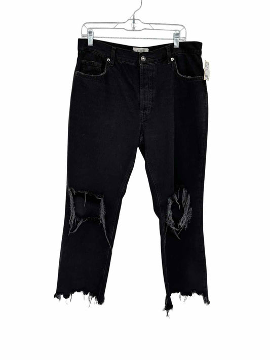 We The Free Maggie Mid-Rise Straight Leg Black Jeans  Size 10