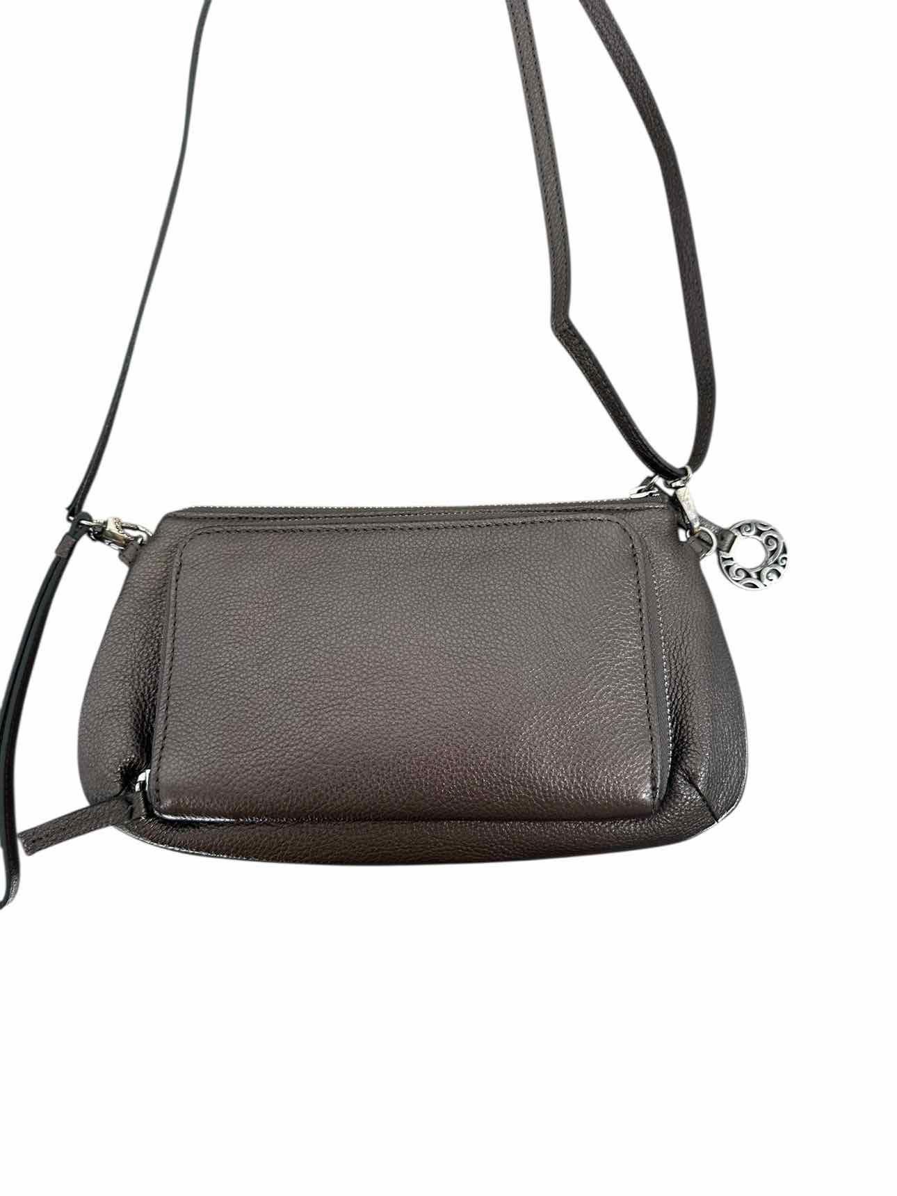 Brighton Pewter Leather Organizer Crossbody