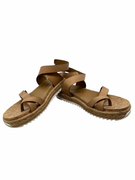 Johnston & Murphy Michelle Ankle-Strap Thong Sandal Tan Shoe Size 10