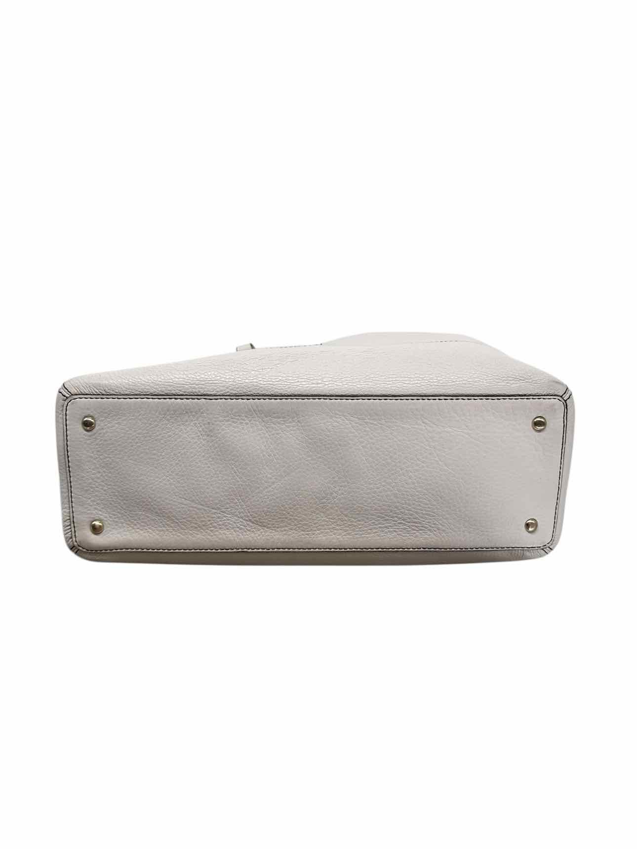 Ann Taylor Off-White Leather Satchel