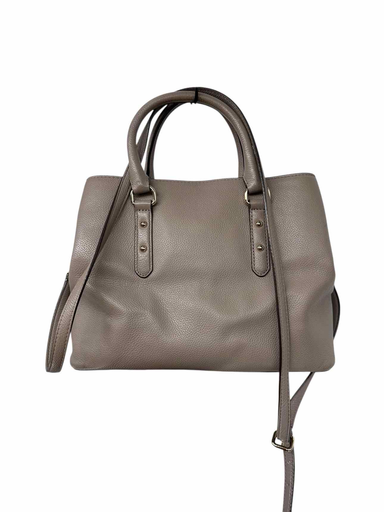 Kate Spade Larchmont Avenue Evangelie Taupe Leather Satchel