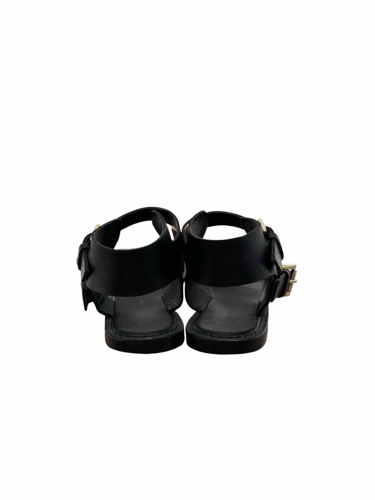 Anthropologie Black Beaded Sandals Shoe Size 7
