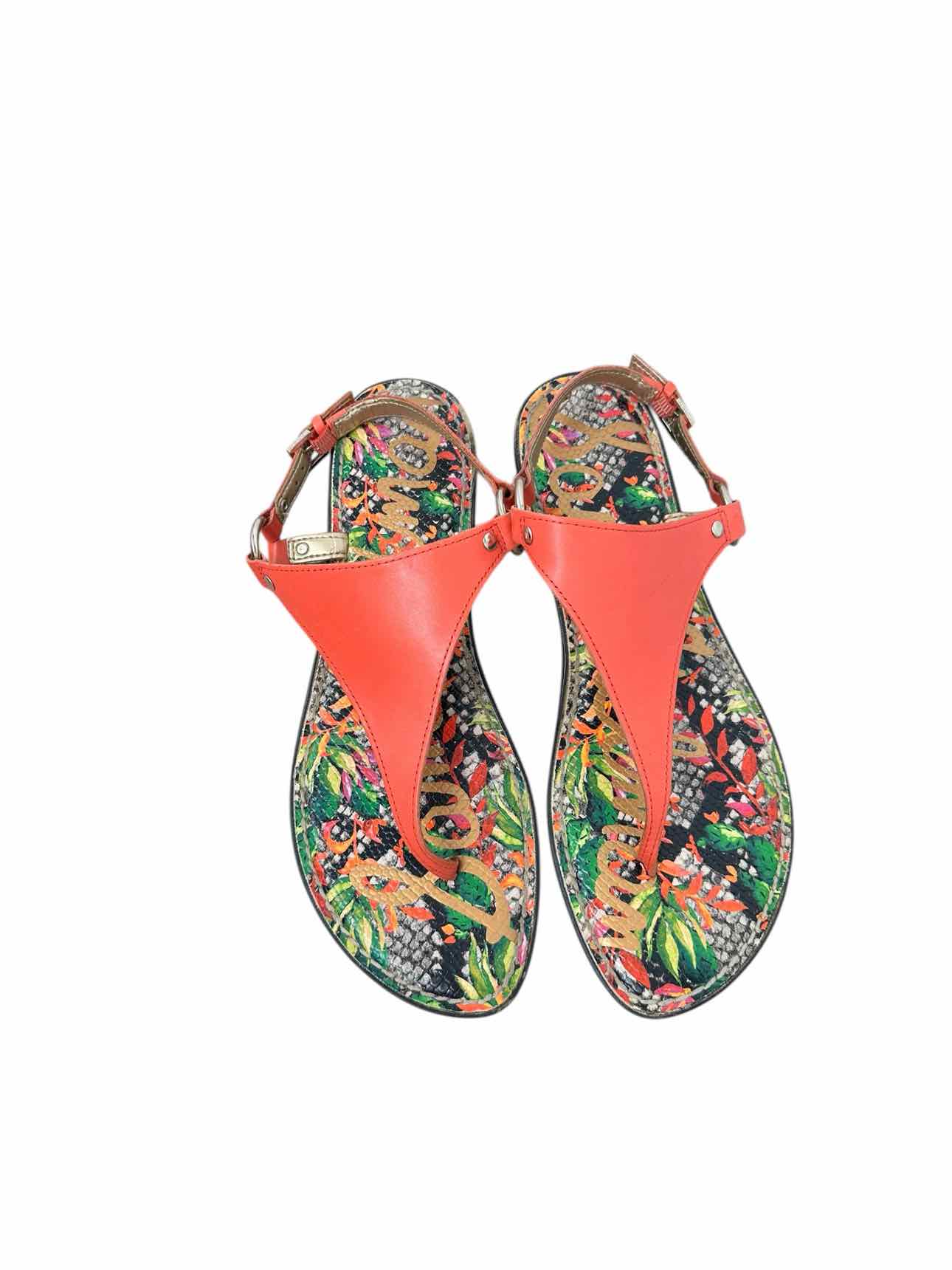 Sam Edelman Greta Thong Sandals Orange Shoe Size 9.5