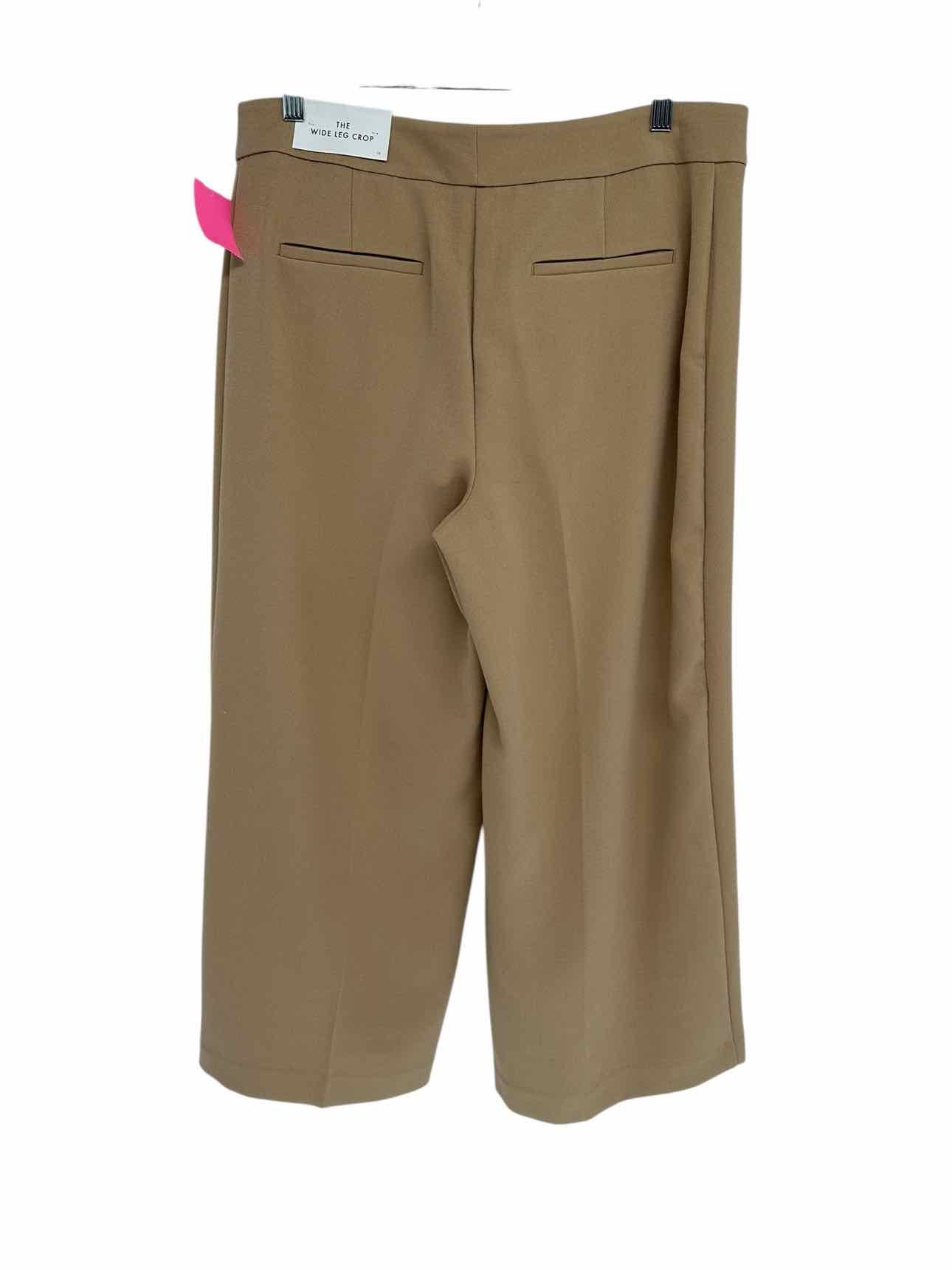 Ann Taylor The Wide Leg Crop Tan Dress Pants Size 10 **NEW**