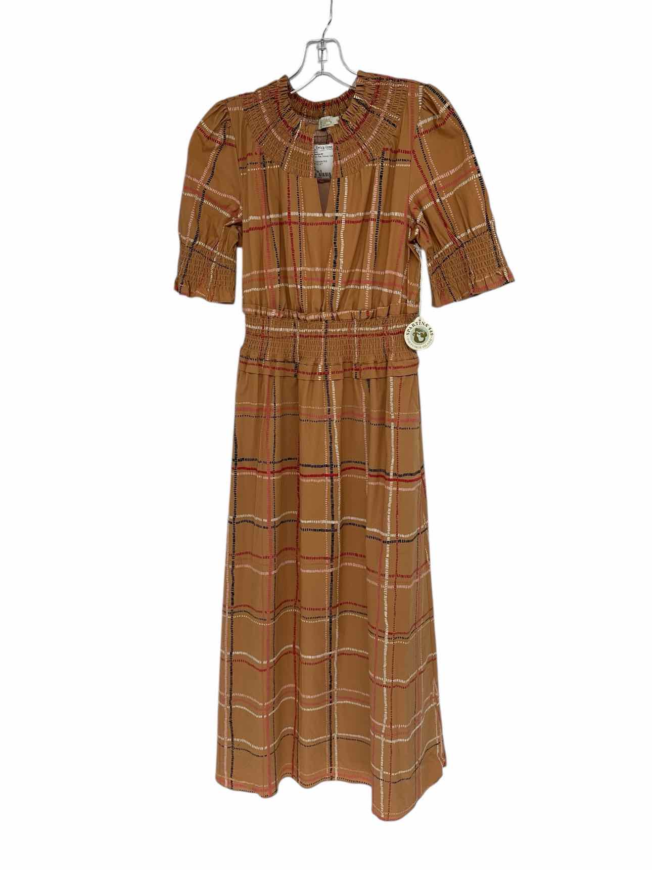 Spartina 449 Adelaide Midi Tan Dress Size S **NEW**