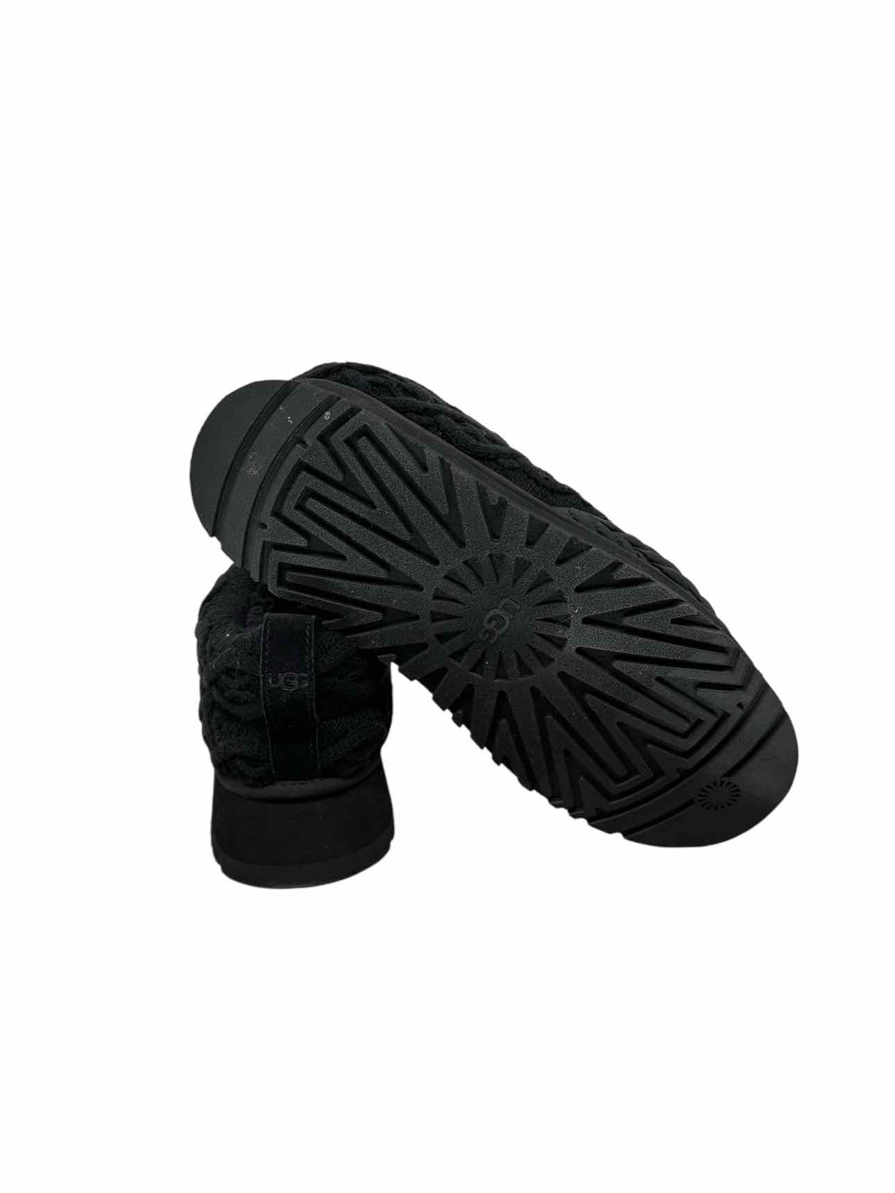 Ugg Tazz Villa Knit Black Slippers Shoe Size 9  **NEW**