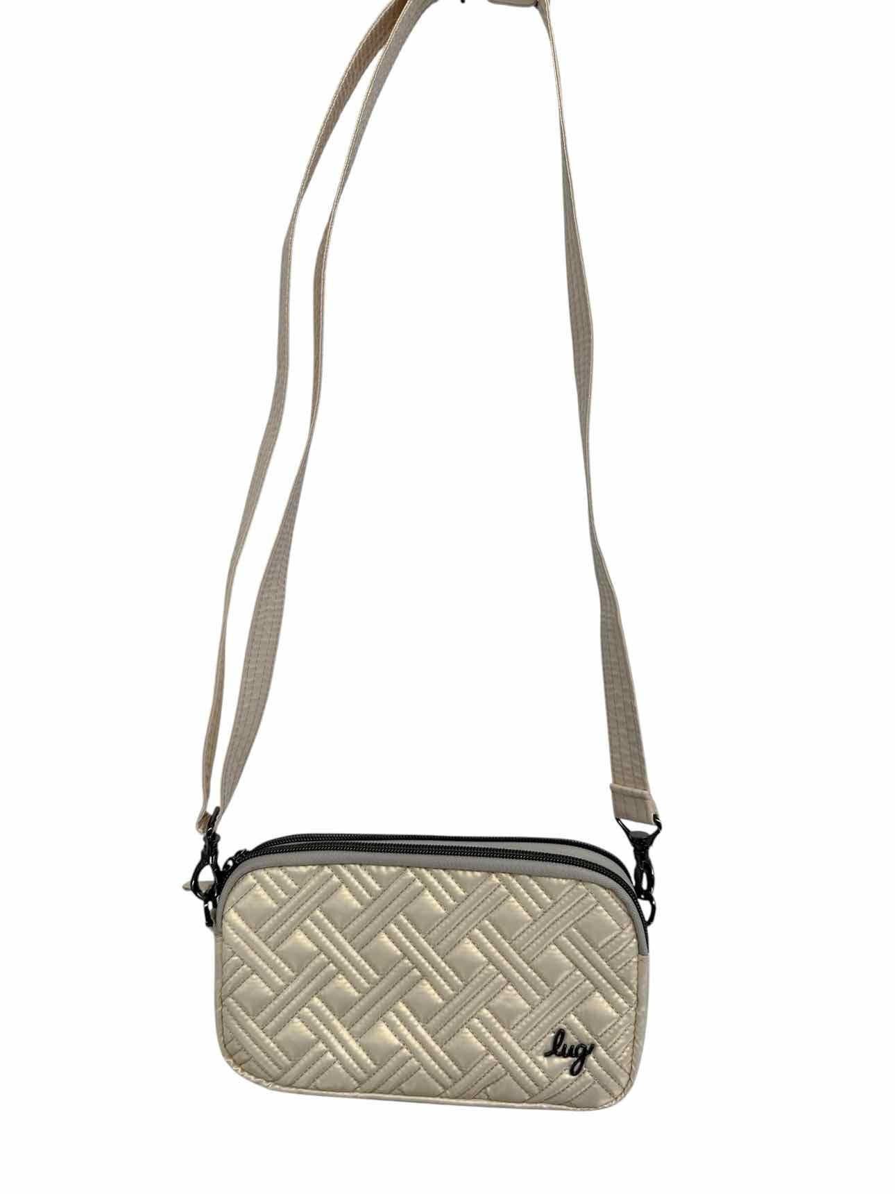 Lug Coupe XL Cream Vinyl Crossbody