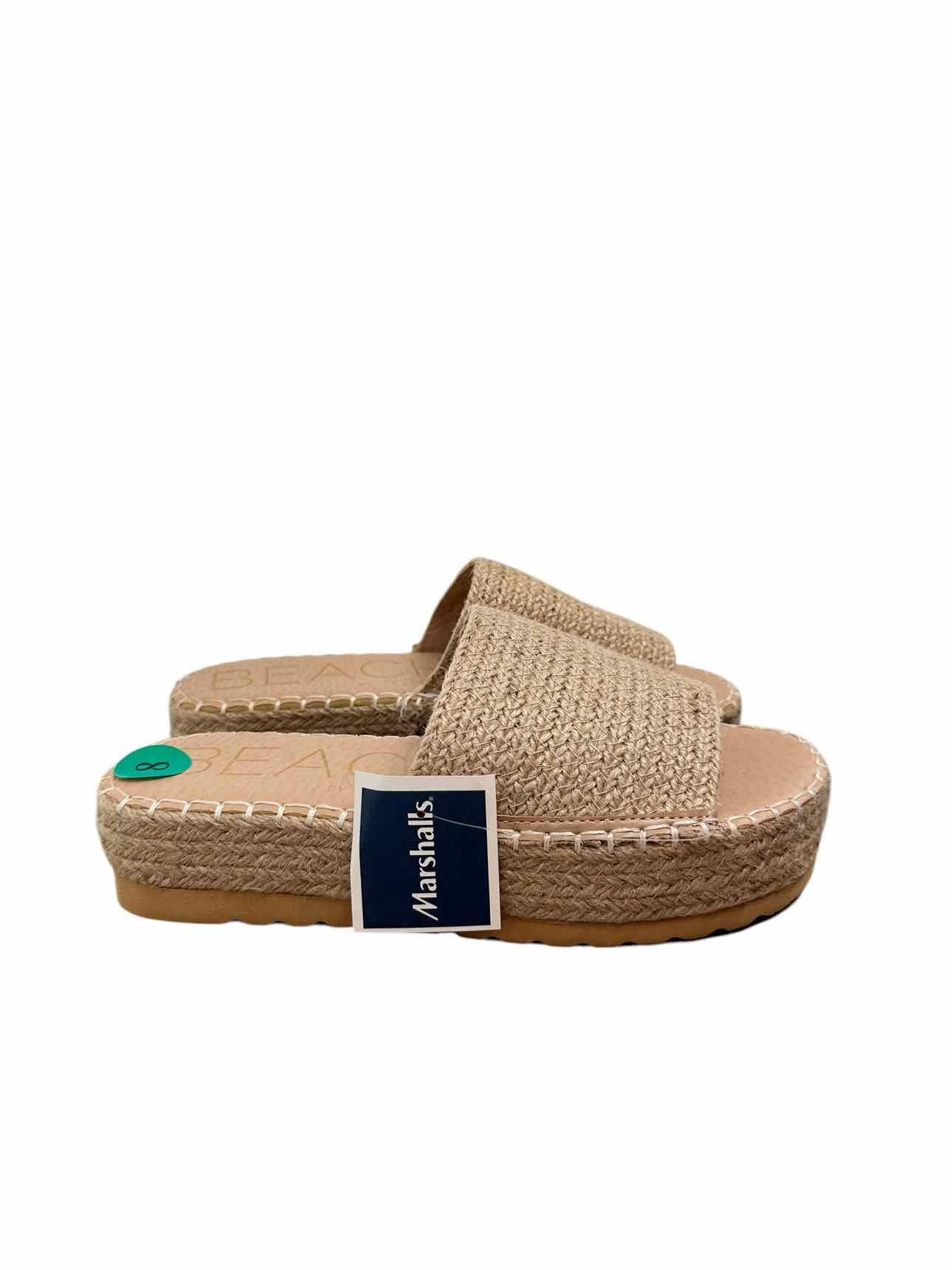 Beach By Matisse Beige Slide Sandals Shoe Size 8 **NEW**