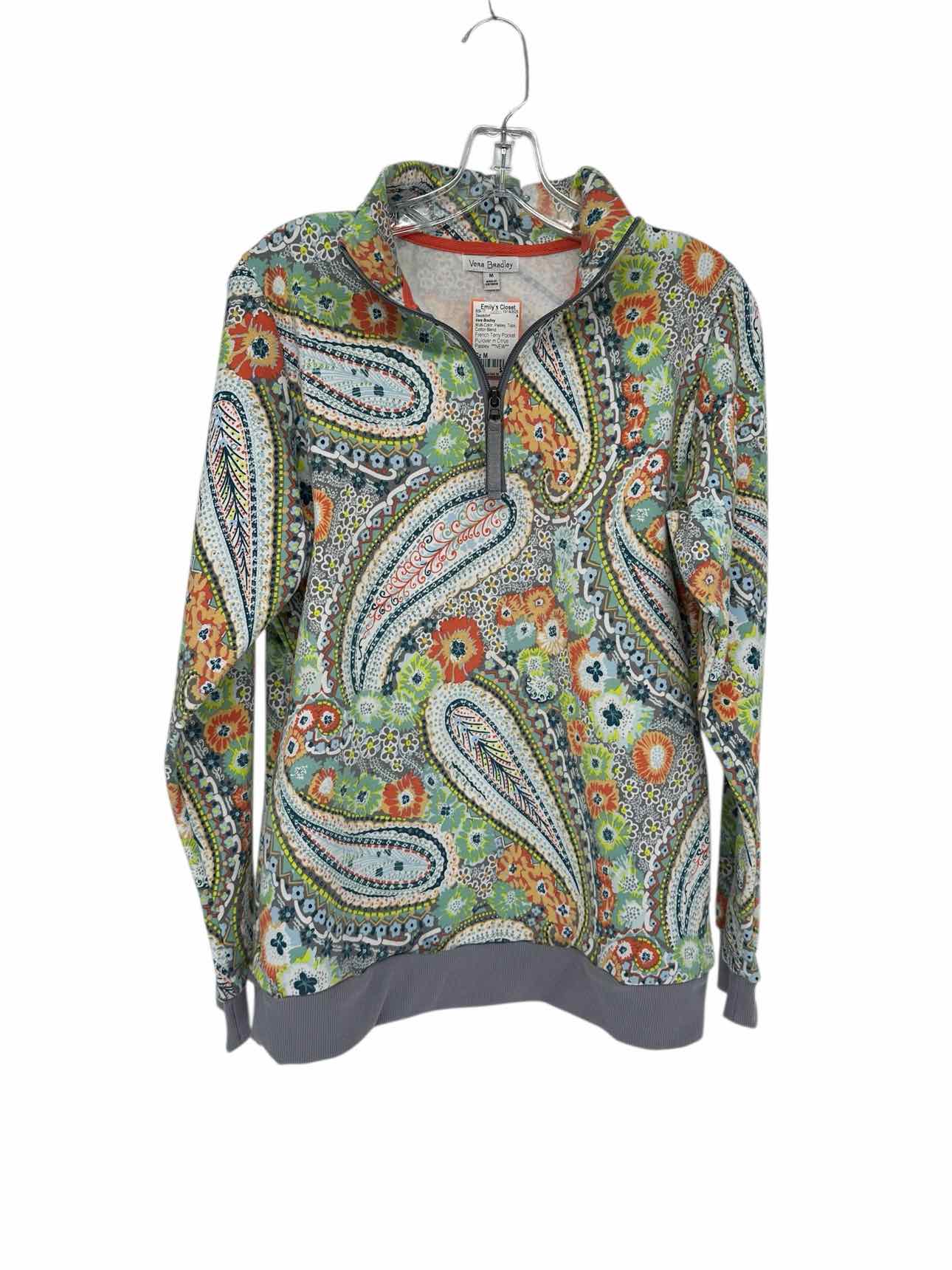 Vera Bradley French Terry Pocket Pullover in Citrus Paisley Size M **NEW**