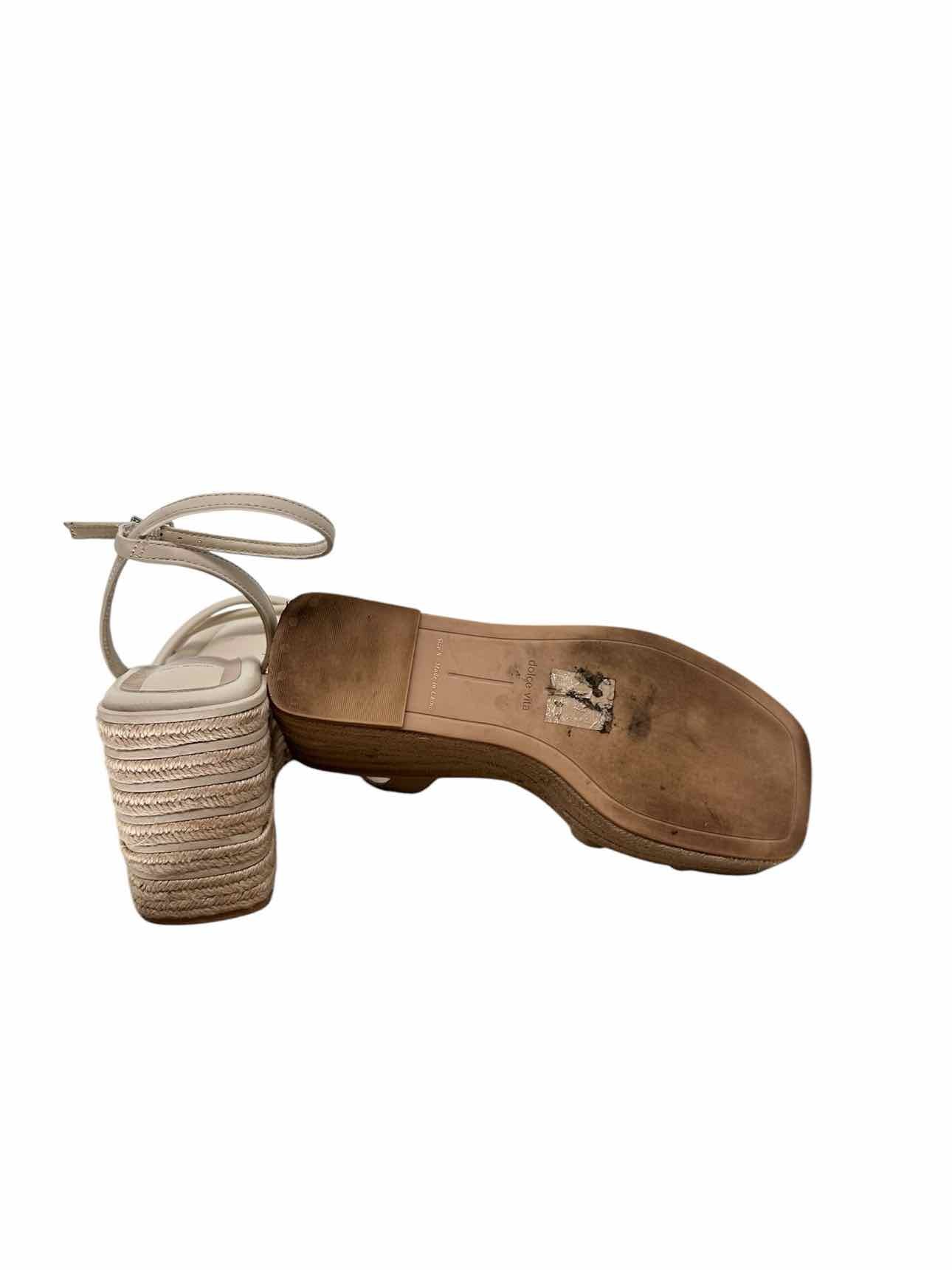 Dolce Vita Elvia Strappy Platform Wedge Off-white Shoe Size 8