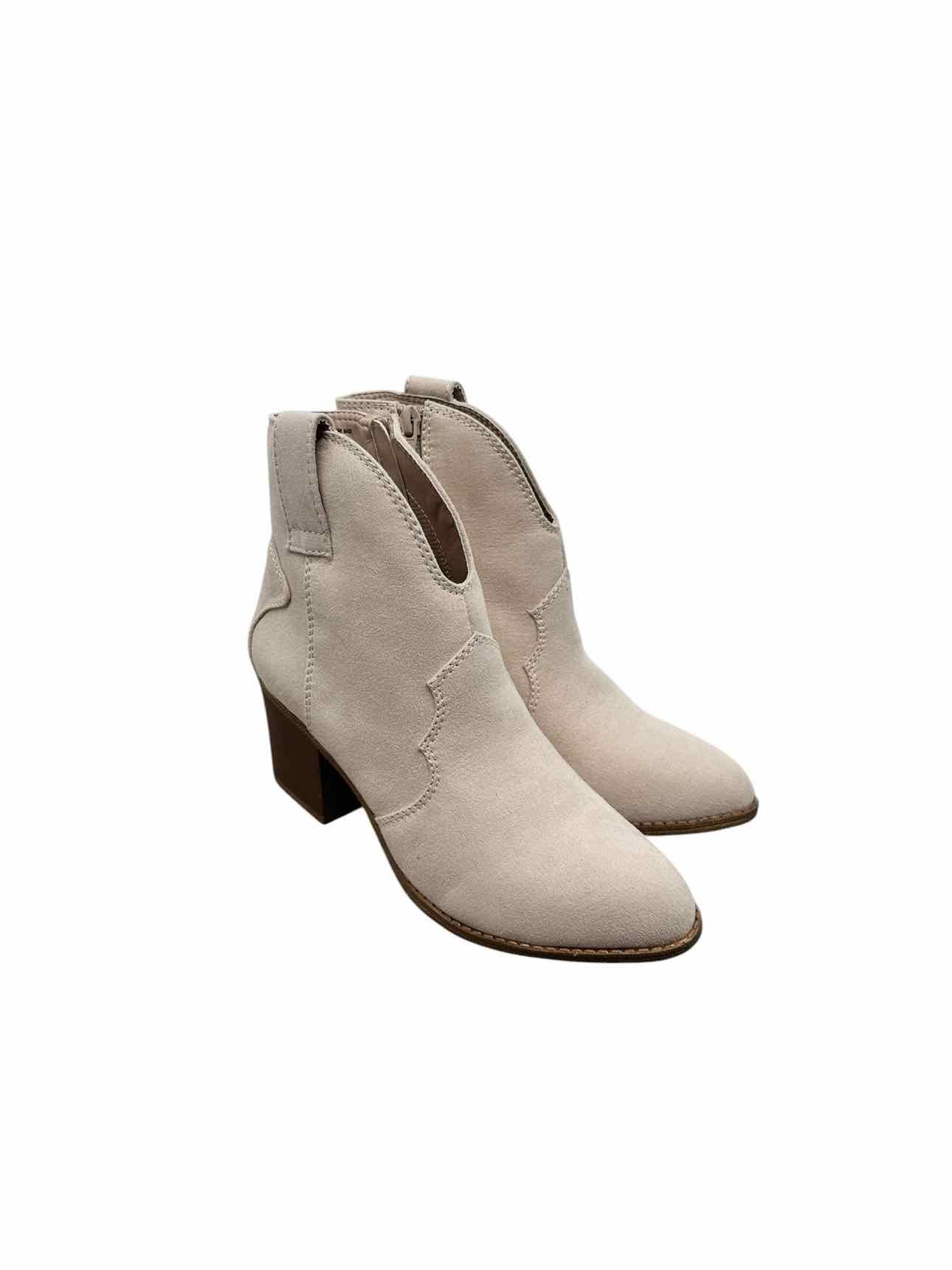 Sonoma Beige Low Cowboy Boots Shoe Size 6.5
