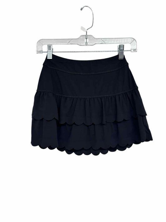 Lilly Pulitzer Black Miesha Scallop Skort UPF 50+ in Onyx Size XXS