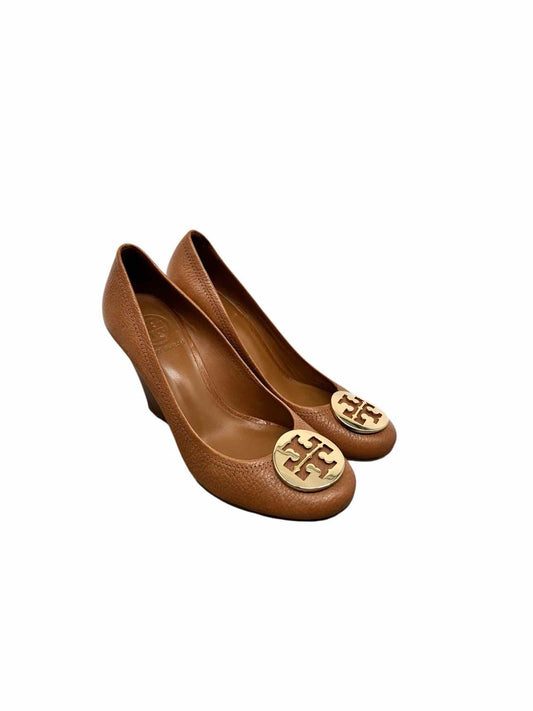 Tory Burch Tan Sally Wedge Shoe Size 7.5