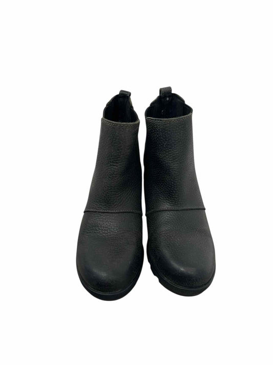 Sorel Joan of Arctic Chelsea Wedge Bootie Black Shoe Size 6.5