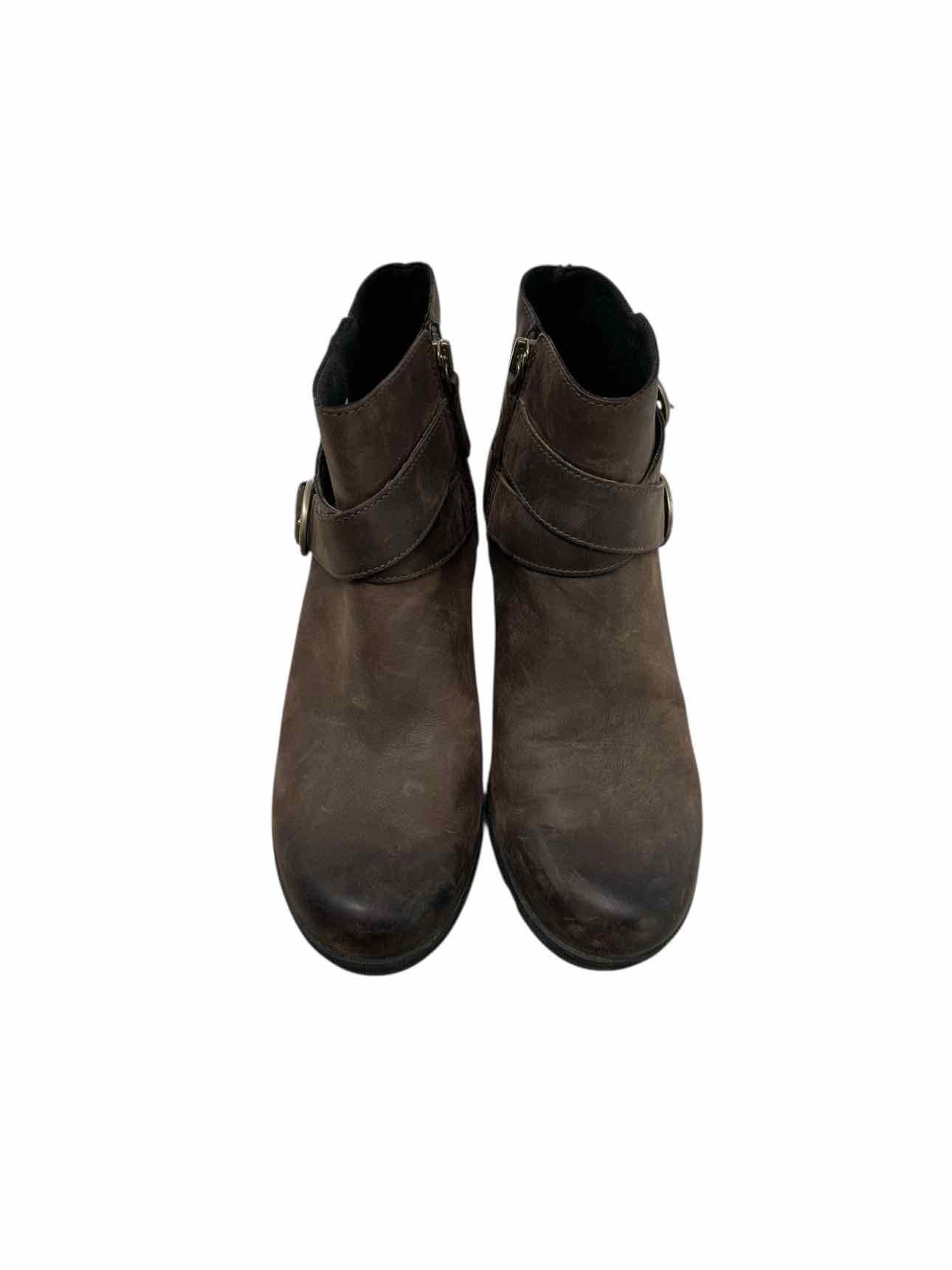 Sorel Joan of Arctic Wedge II Buckle Boots Brown Shoe Size 10