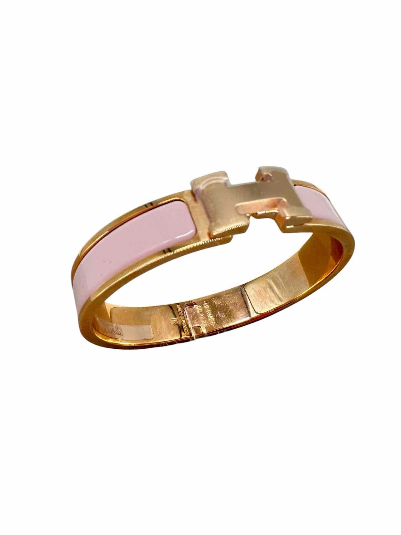 Hermes Clic H Bracelet PM in Rose Dragee **NEW**