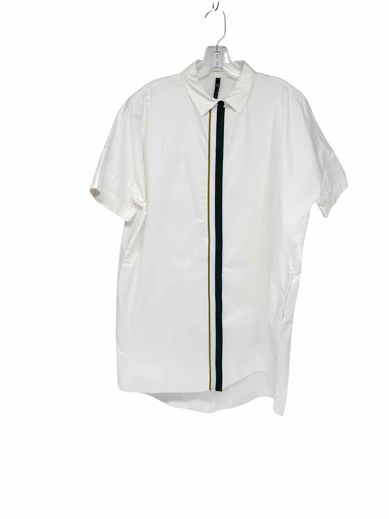 Zara White Short Sleeve Dress Size M