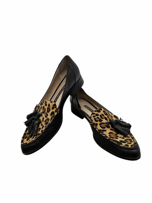 French Connection Lonnie Leopard Print Tassel Loafers Shoe Size 8