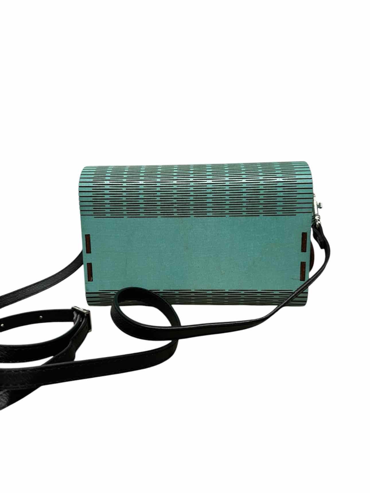 Timbertote The Classic Turquoise Wood Crossbody **NEW**