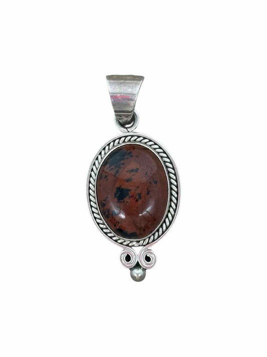 Sterling Silver Mahogany Obsidian Pendant