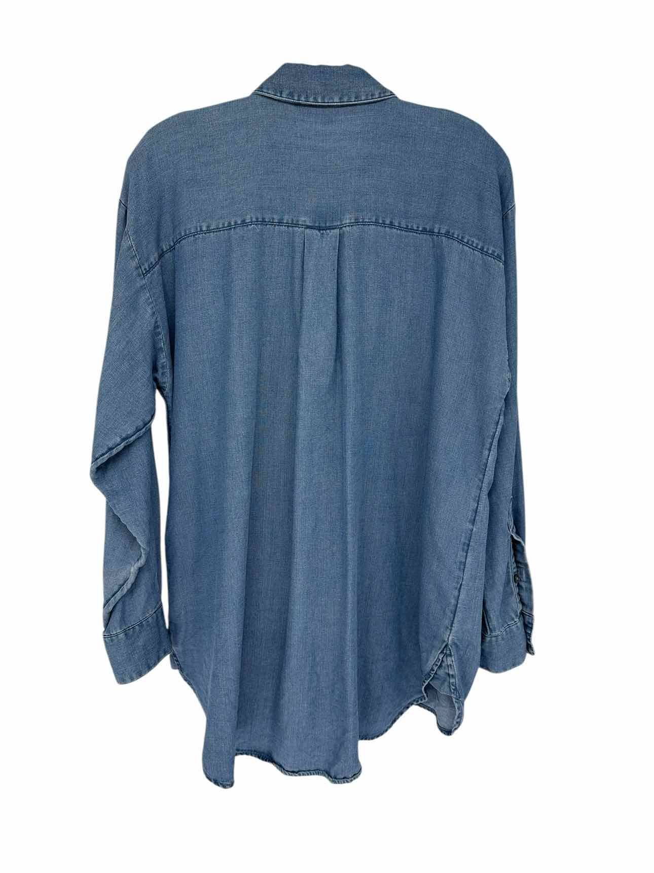 Loft Blue Jean Long Sleeve Top Size M