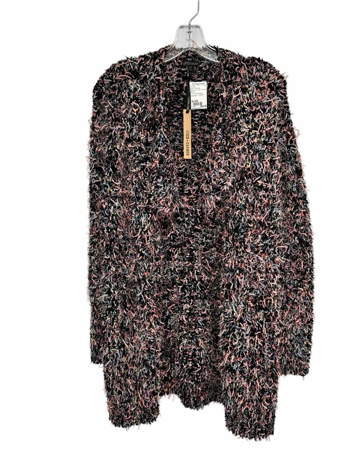 Coco +  Carmen Confetti Shaggy Cardigan Sweater Size S/M **NEW**