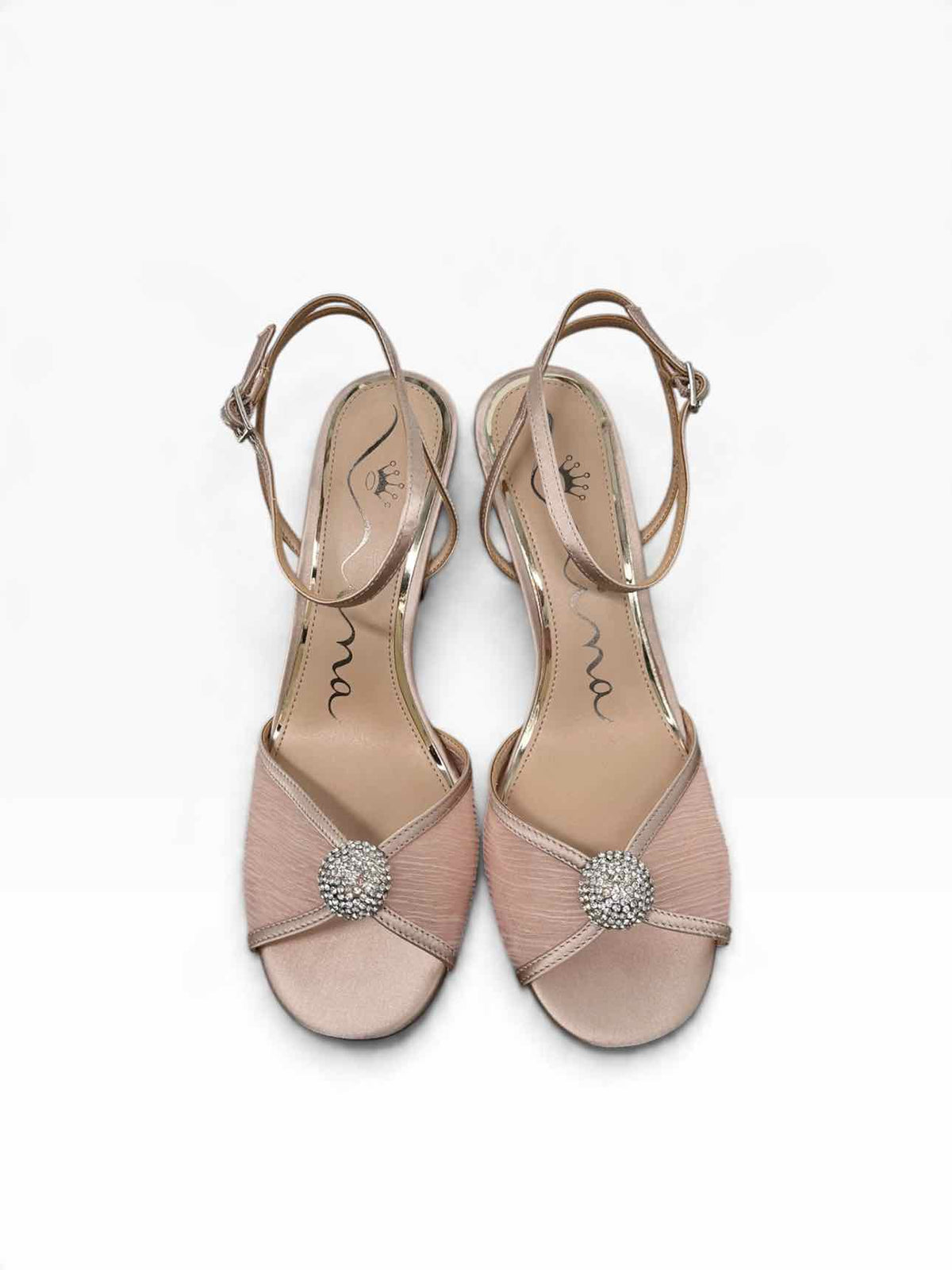 Nina Allyce Block Heel Dress Sandal Blush Shoe Size 8 **NEW**