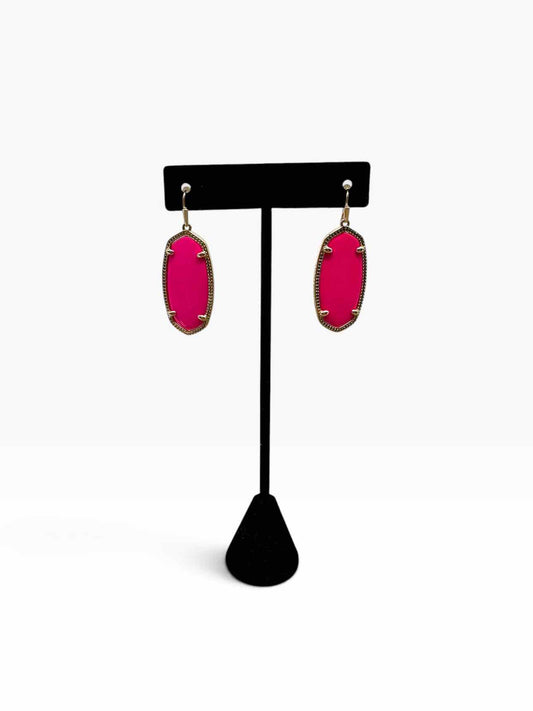 Kendra Scott Danielle Hot Pink Statement Earrings